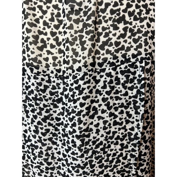 Torrid Plus Size Blouse 2X 2 Sheer long sleeve Hearts 10455965 Long Sleeve Shirt - Picture 8 of 12